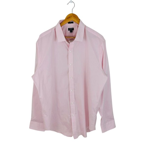 J. Crew Factory Men's Size XL Performance Slim Pale Pink Shirt NEW BW401 - Picture 1 of 5